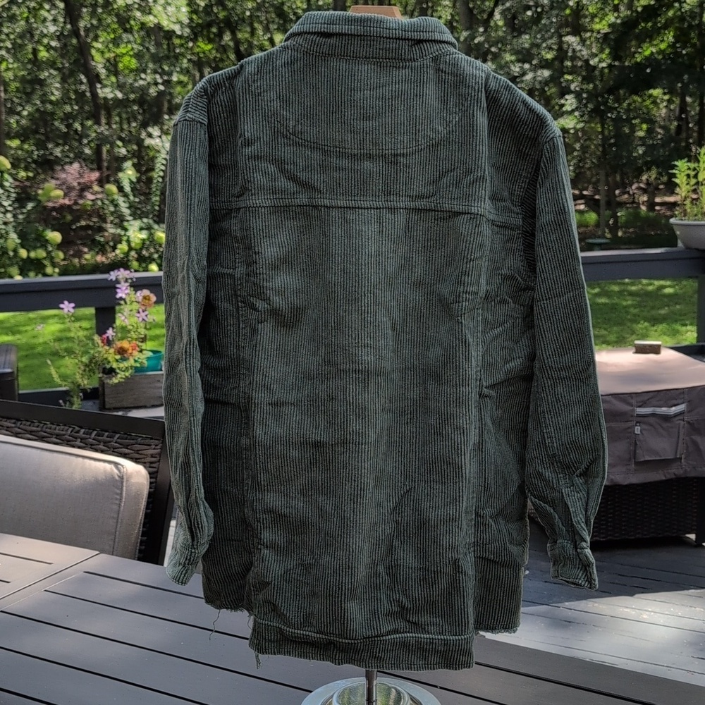 Oversized Olive Green Corduroy Shacket - Women's XS - Picture 3 of 7